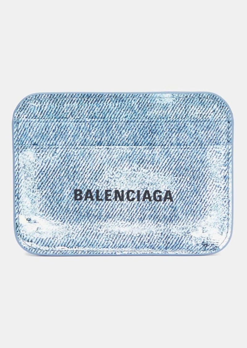 Balenciaga Printed leather card holder