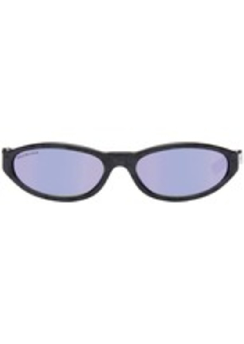 Balenciaga Purple Neo Round Sunglasses