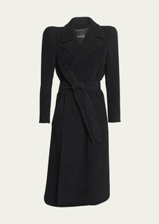 Balenciaga Round Shoulder Cashmere-Blend Coat
