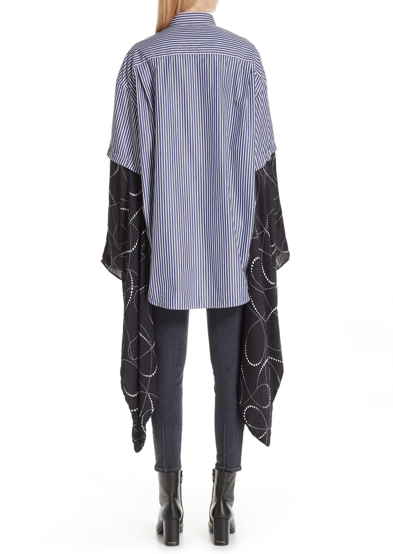 Balenciaga Balenciaga Silk Kimono Sleeve Poplin Shirt | Tops