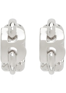 Balenciaga Silver B Chain Hoop Earrings