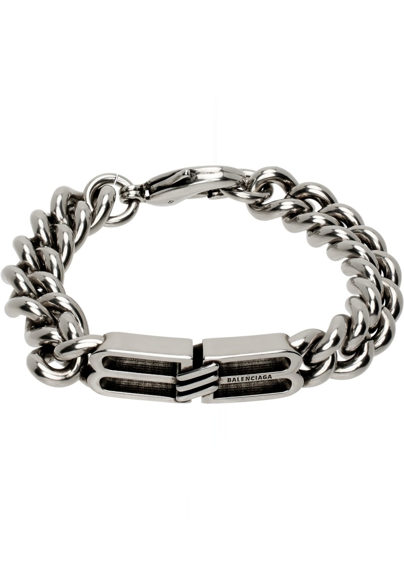 Balenciaga Silver BB Icon Bracelet