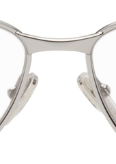 Balenciaga Silver Engraved Sunglasses