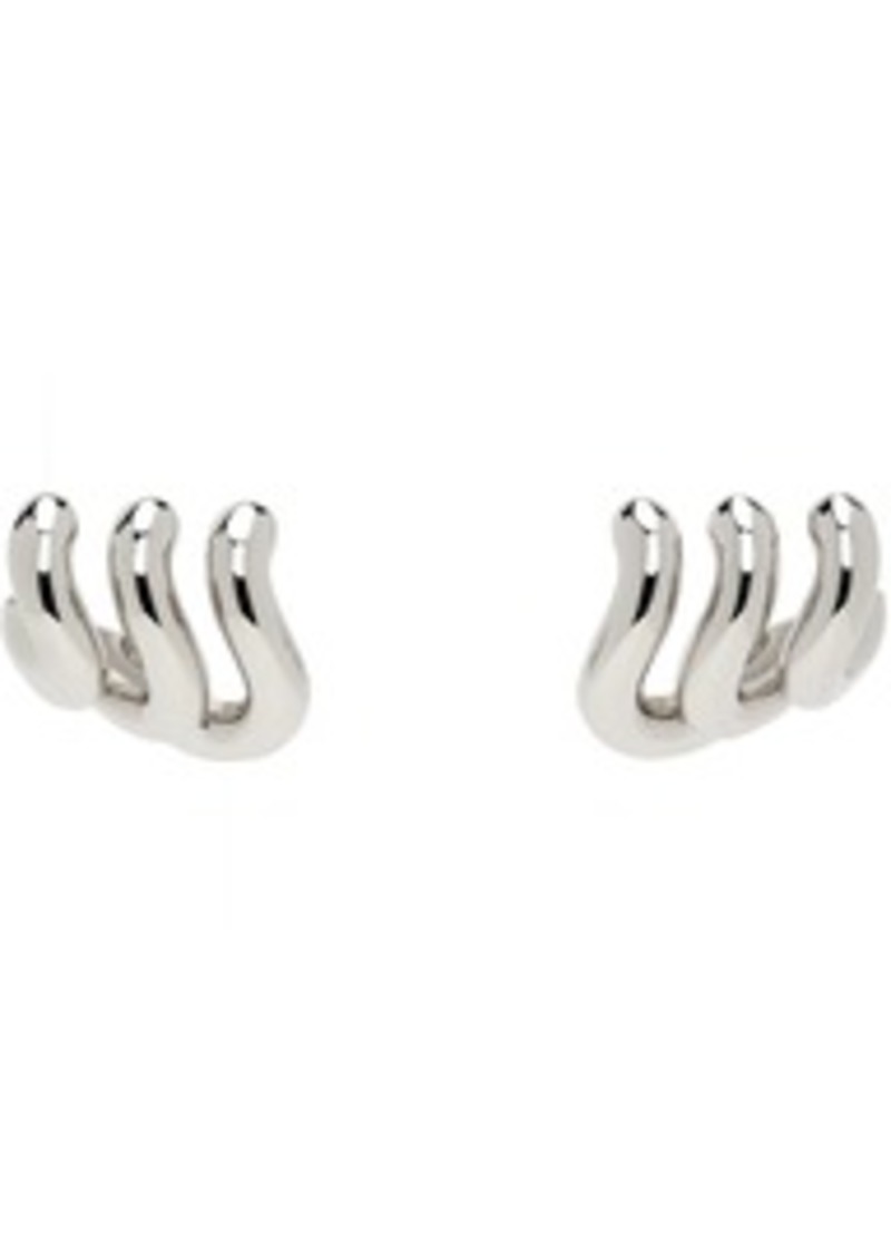 Balenciaga Silver Loop Trio Earrings