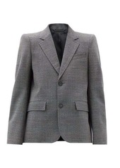 Balenciaga Single-breasted check wool jacket