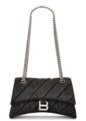 Balenciaga Small Crush Chain Bag In Charcoal Black