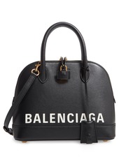 Balenciaga Small Ville Leather Satchel in Noir/Blanc at Nordstrom