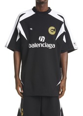 Balenciaga Soccer Logo Cotton Graphic Tee in Black/white at Nordstrom