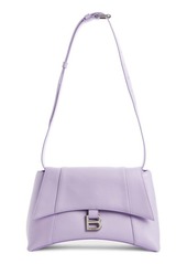 Balenciaga Soft Hourglass Calfskin Leather Shoulder Bag in Lilac at Nordstrom