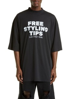 Balenciaga Styling Hotline Oversize Graphic T-Shirt