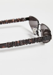 Balenciaga Typo Narrow Logo Temple Sunglasses
