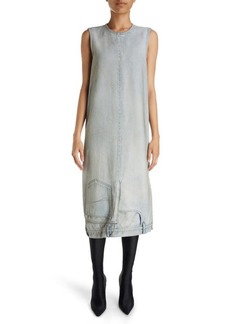 Balenciaga Upside Down Denim Midi Dress