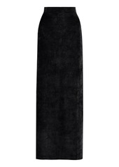 BALENCIAGA VELVET LONG SKIRT