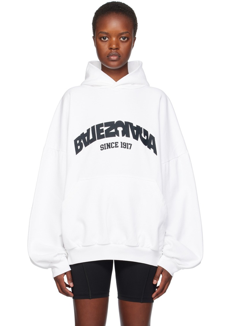 Balenciaga White Back Flip Hoodie