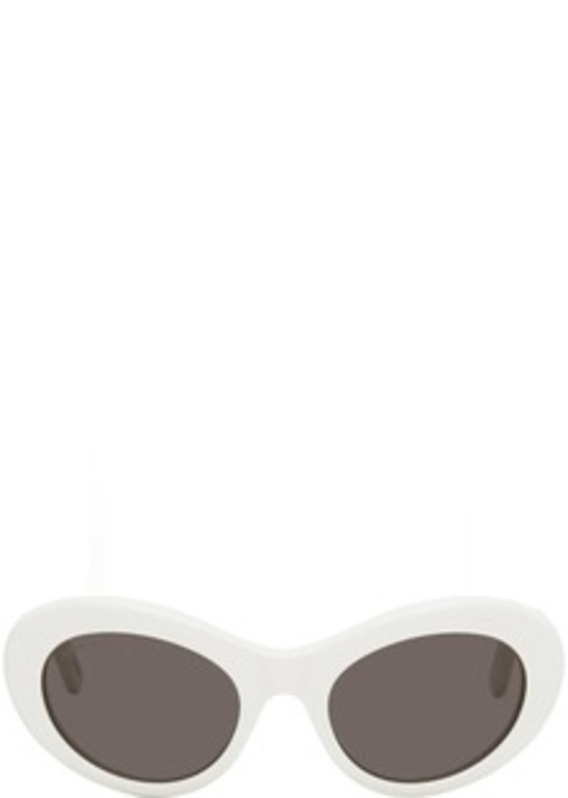 Balenciaga White Cat-Eye Sunglasses