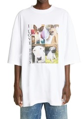 Balenciaga Women's I Love Dogs Graphic Tee in White at Nordstrom