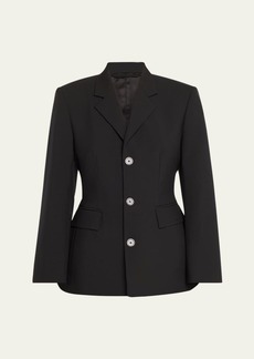 Balenciaga Wool Hourglass Blazer Jacket