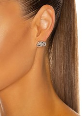 Balenciaga XS BB Crystal Stud Earrings