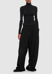 Balenciaga Barathea Fluid Wool Skater Pants