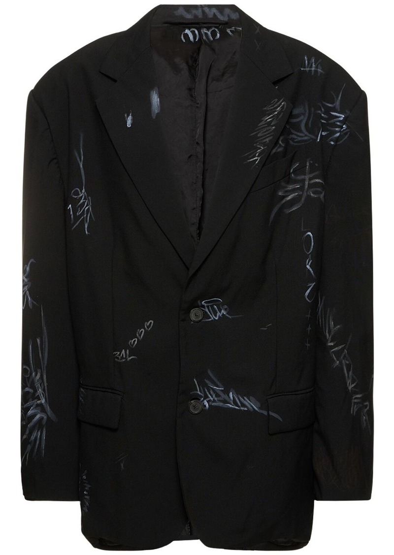 Balenciaga Barathea Tailored Wool Blazer