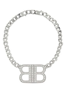Balenciaga BB 2.0 crystal-embellished necklace