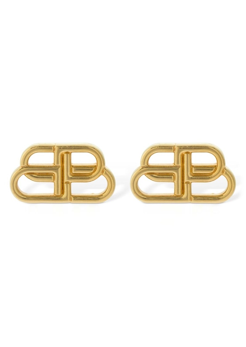 Balenciaga Bb  Brass Stud Earrings