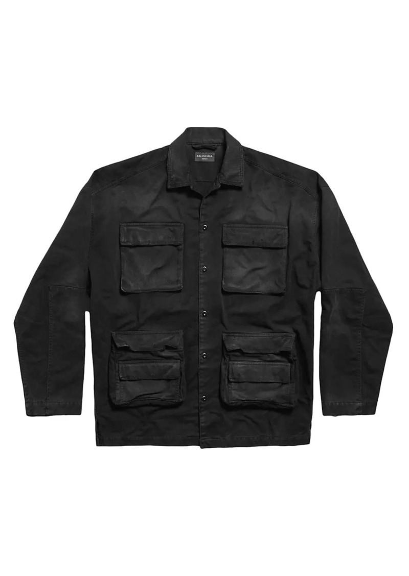 Balenciaga Bb Corp Large Fit Cargo Shirt