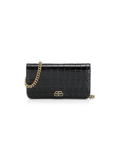 Balenciaga BB Croc-Embossed Leather Phone-Case-On-Chain