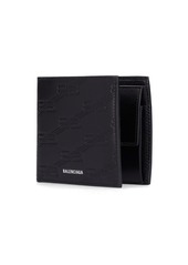 Balenciaga Bb Embossed Leather Wallet