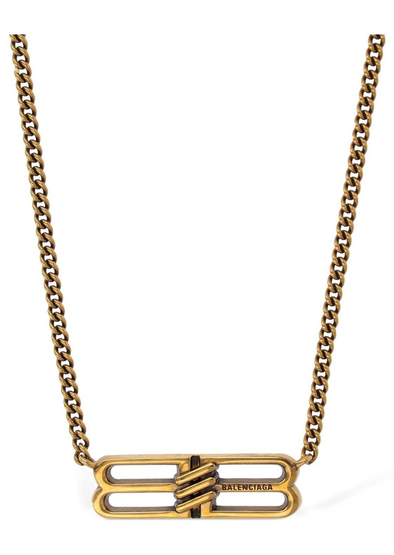 Balenciaga Bb Icon Brass Necklace