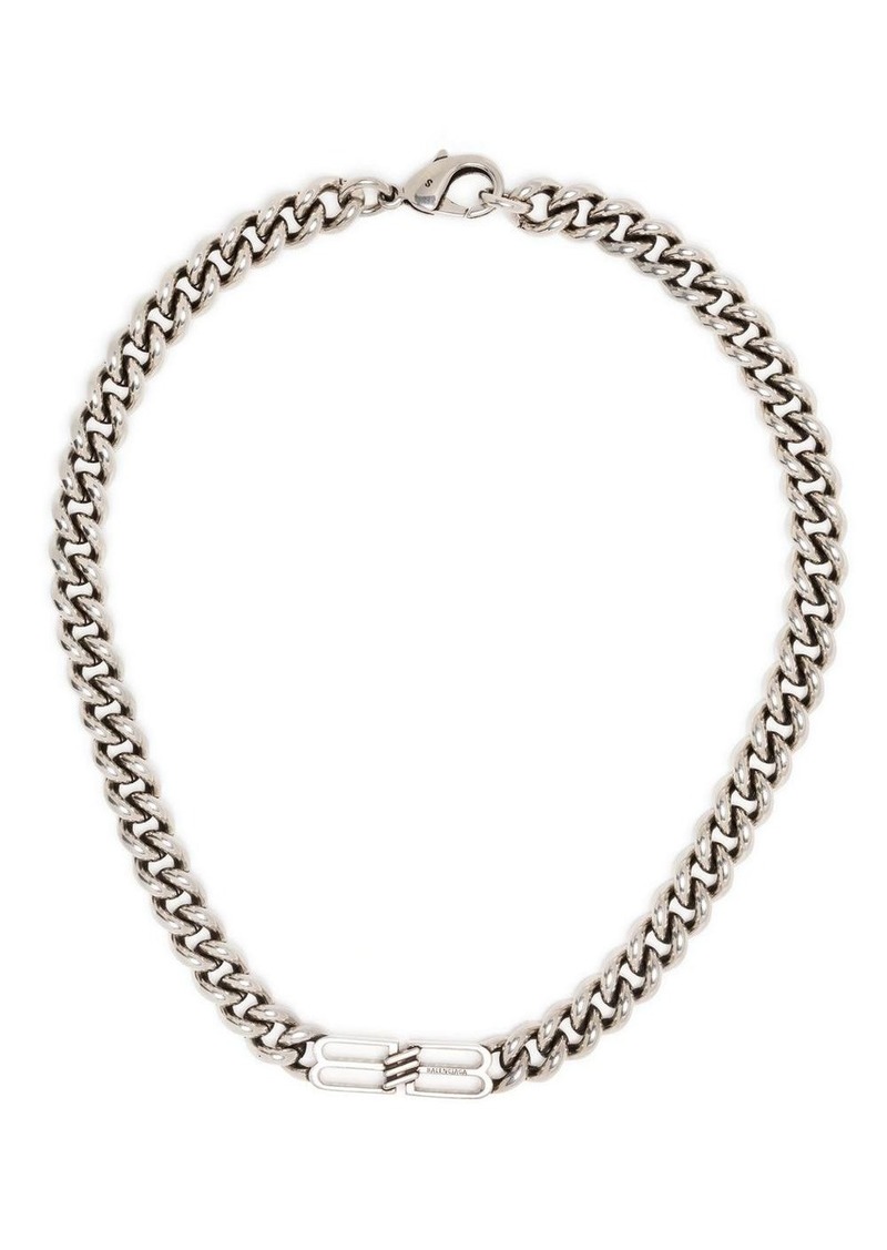 Balenciaga BB Icon gourmette-chain necklace