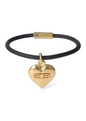 Balenciaga Bb Icon Heart Brass Bracelet