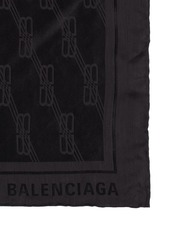 Balenciaga Bb Silk & Cotton Jacquard Scarf