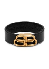 Balenciaga BB thin leather bracelet