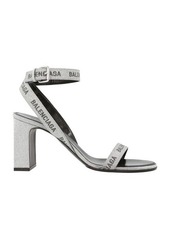Balenciaga Block heel logo print sandals