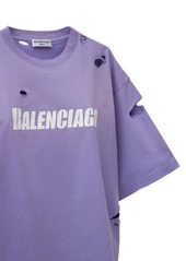 Balenciaga Boxy Fit Destroyed Jersey T-shirt