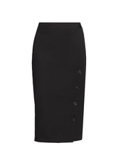 Balenciaga Buttoned Side Slit Pencil Skirt