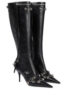 Balenciaga Cagole leather knee-high boots