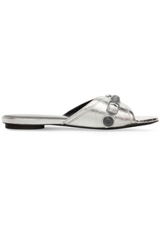 Balenciaga Cagole metallic-effect sandals