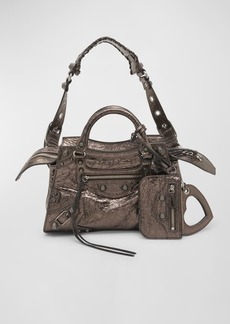 Balenciaga Cagole XS Metallic Stud Hobo Shoulder Bag 
