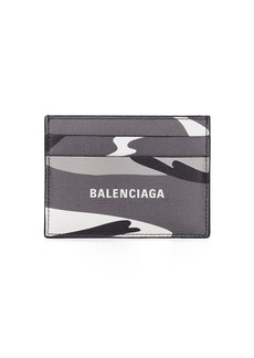 Balenciaga Camo Printed Leather Card Holder