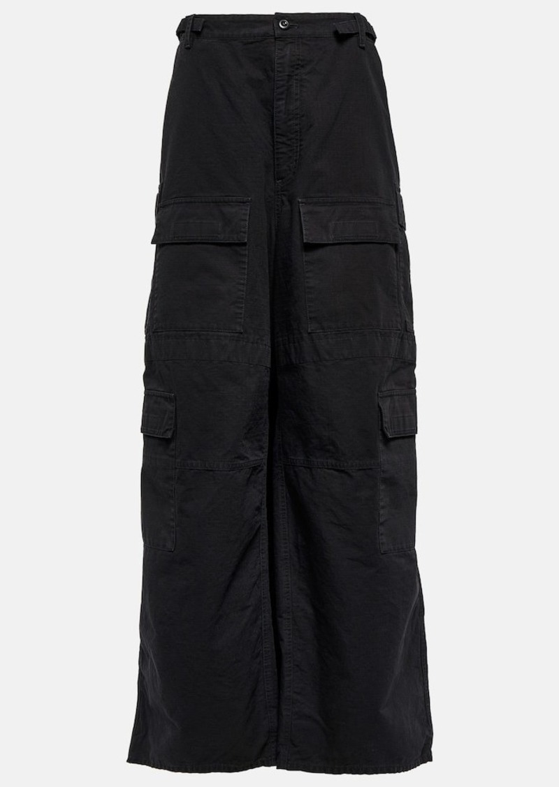 Balenciaga Cargo cotton maxi skirt