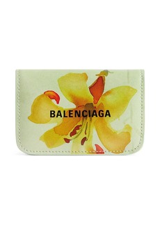 Balenciaga Cash Mini Wallet Lillies Print