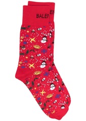 Balenciaga Christmas-print knitted socks