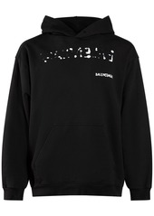 Balenciaga Cotton Hoodie Sweatshirt W/ Logo