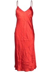 Balenciaga crinkled silk slip dress