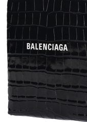 Balenciaga Croc Embossed Leather Mini Tote W/logo