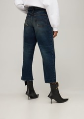 Balenciaga Cropped Cotton Denim Jeans