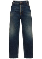 Balenciaga Cropped Cotton Denim Jeans
