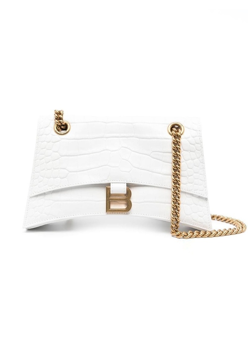 Balenciaga small Crush crocodile-embossed shoulder bag